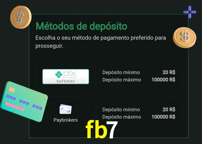 O cassino fb7 oferece uma grande variedade de métodos de pagamento